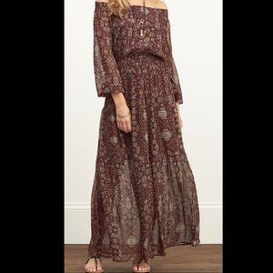 Abercrombie & Fitch off the shoulder maxi dress